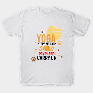 Yoga Keeps Me Cat T-Shirt